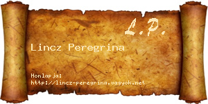 Lincz Peregrina névjegykártya